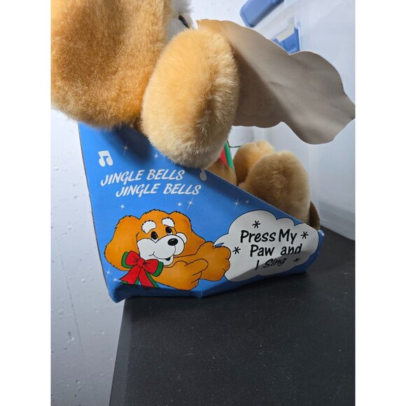 Vintage 1989 DanDee Jingles The Singing Pup Plush Toy Animated Stuffed Animal - Picture 5 of 13